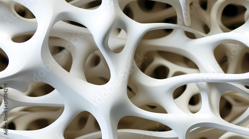 White light gypsum 3D interior seamless background, line wave wall