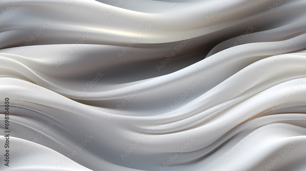 Obraz premium White light interior seamless background, line wave wall in a retro style