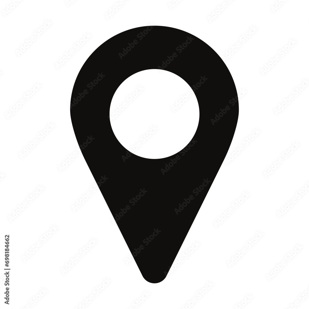 Map pin isolated on white background Map pin isolated on white background
