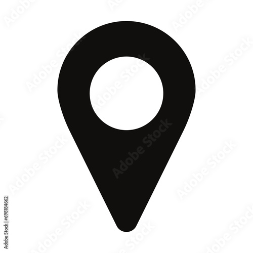 Map pin isolated on white background