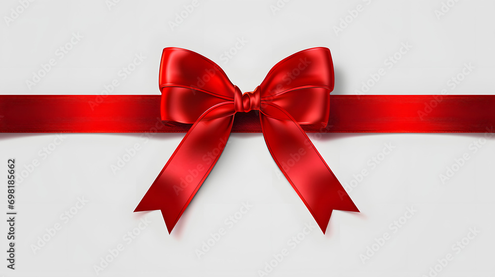 Red ribbon and bow 