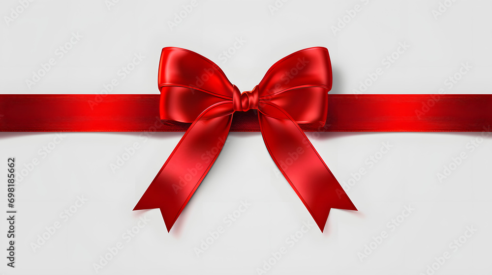 Red ribbon and bow Red ribbon and bow