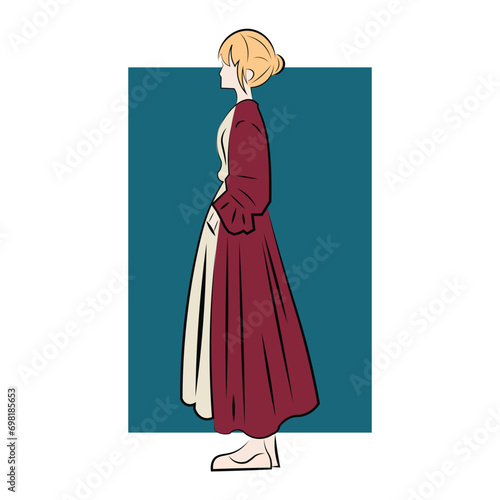 Fashionable girl with a fantasy kingdom feel