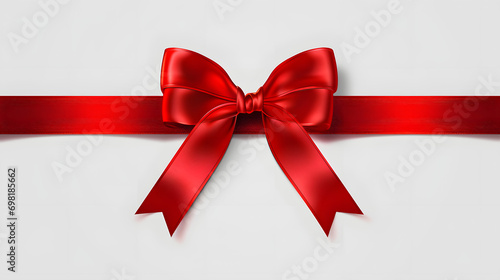 Red ribbon and bow 