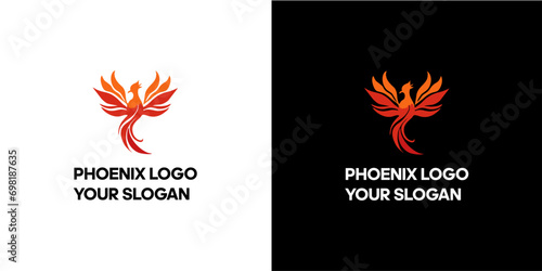 fire logo phoenix design