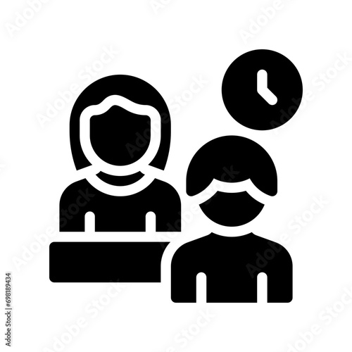 interviewer glyph icon