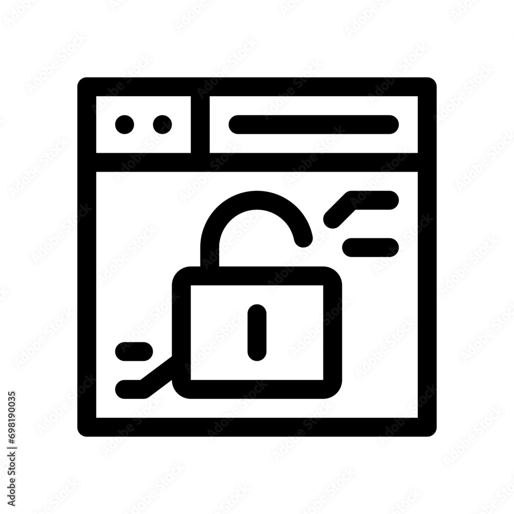unlock line icon unlock line icon