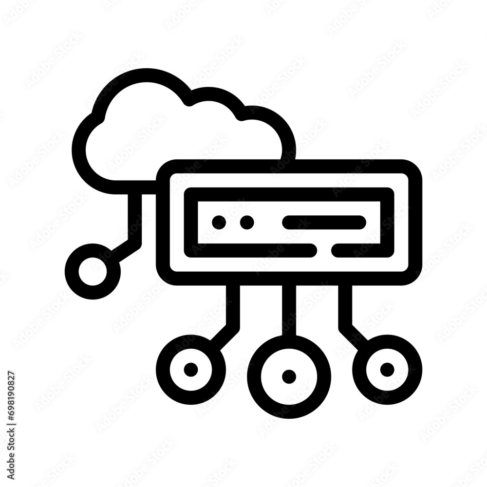 data storage line icon data storage line icon