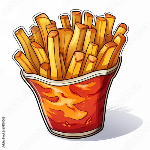 French Fries in red paper B...