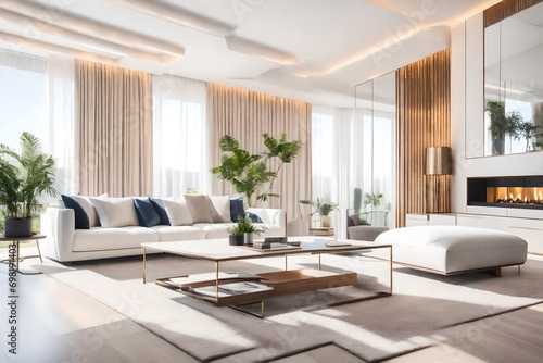 Modern interior design of living room with sofa © Muhammad