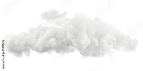 Isolated soft intense steam clouds on transparent backgrounds 3d illustrations