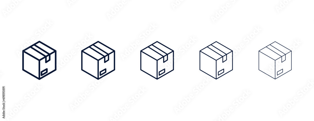package checking outline icon. Black, bold, regular, thin, light icon ...