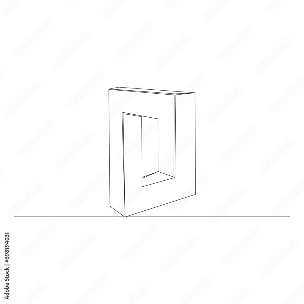 Optical illusion one line. Vector drawing.
Optical illusion one line. Vector drawing.