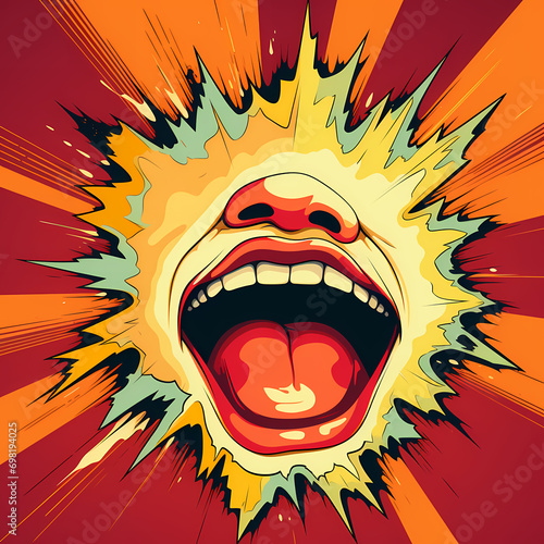 Lips, teeth and mouth in po...