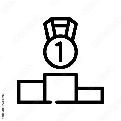 podium line icon