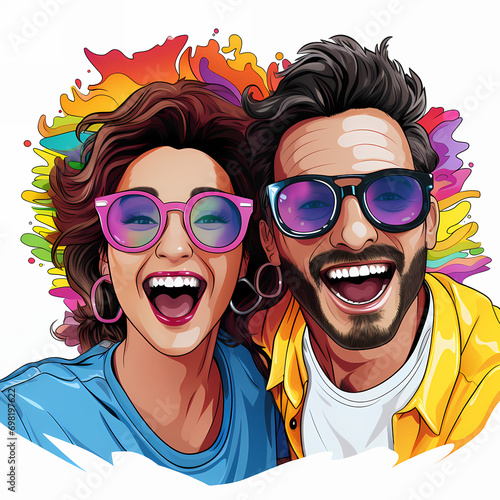 Couple love dialogue. Man a...