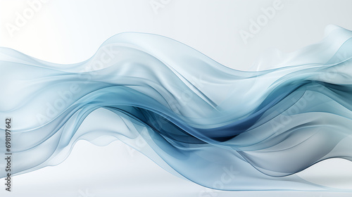 Abstract white background with blue wave
