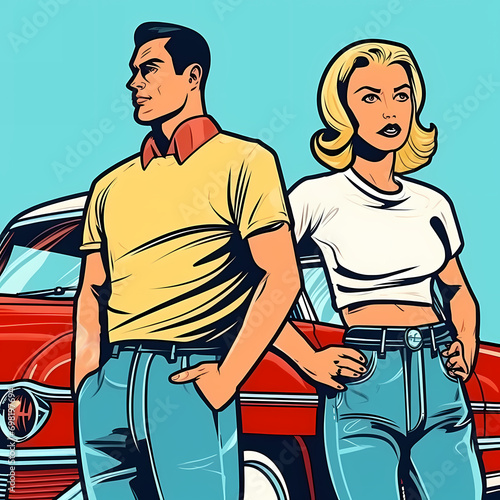 Couple love dialogue. Man a...