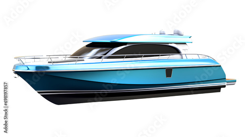 Luxury speedboat on transparent background PNG photo
