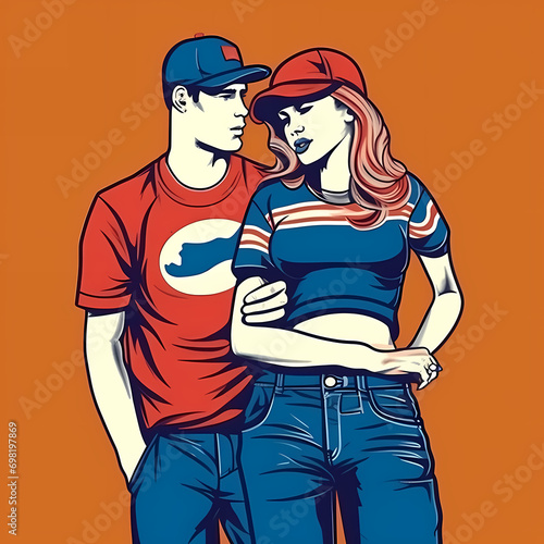 Couple love dialogue. Man a...