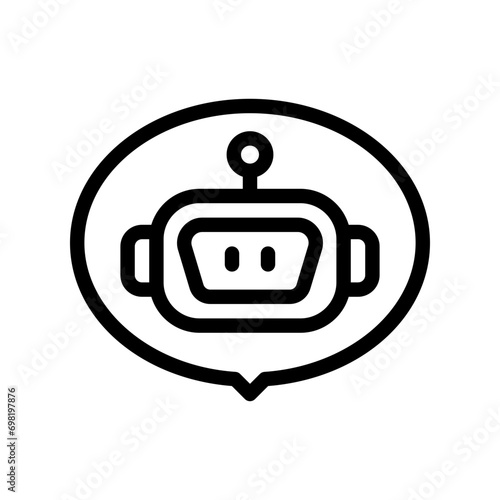 chatbot line icon