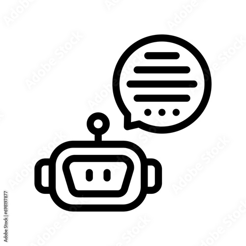 chatbot line icon