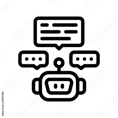 chatbot line icon