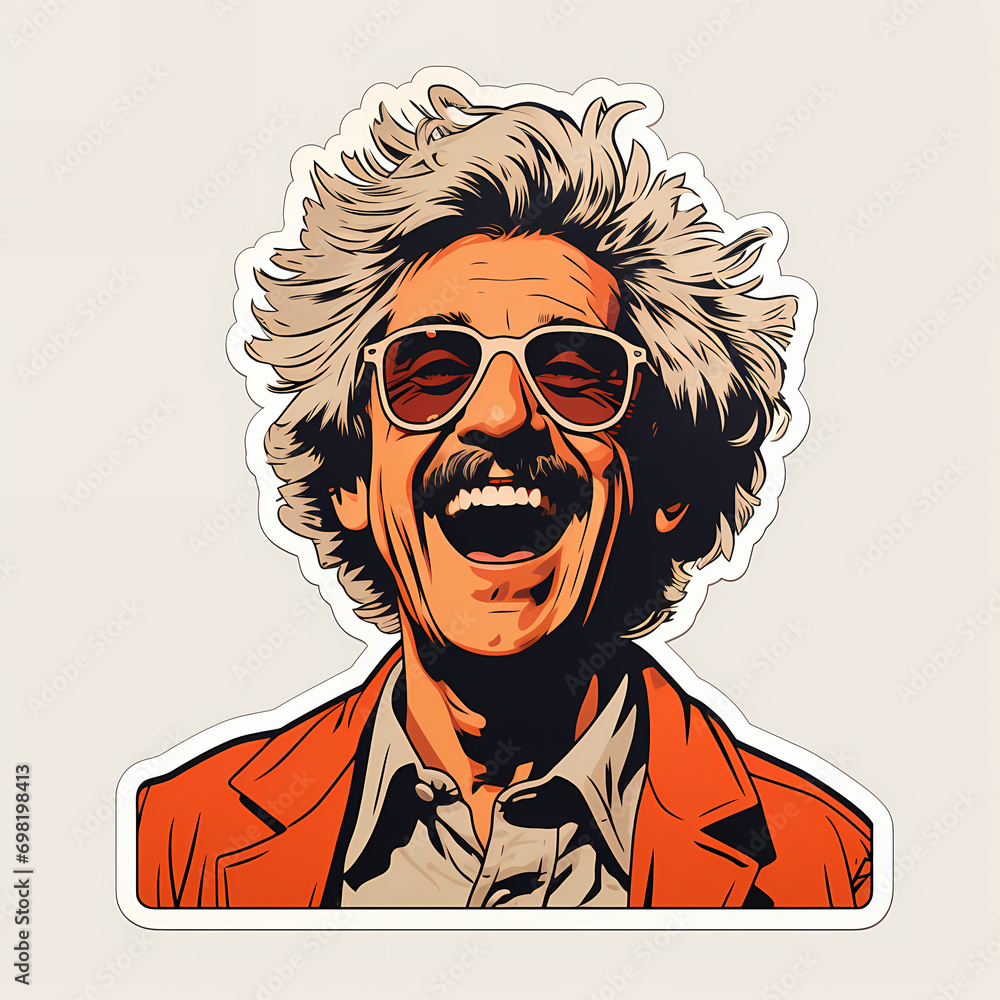 Man face in retro style pop art. Comic book cartoon portrait Man face in retro style pop art. Comic book cartoon portrait