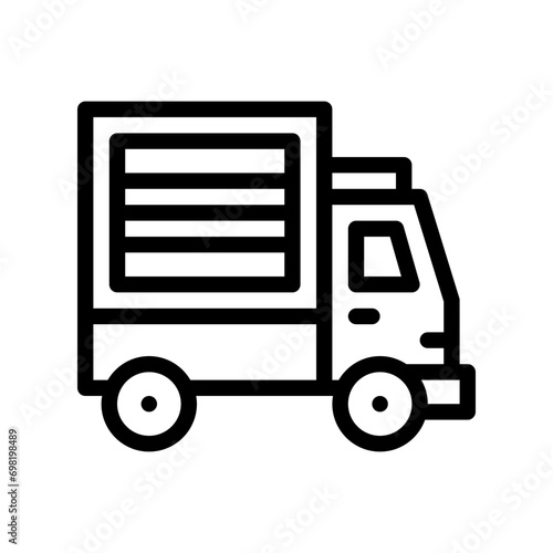 delivery truck line icon