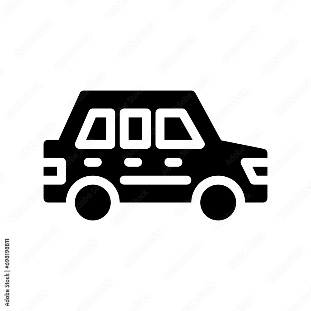 minivan glyph icon