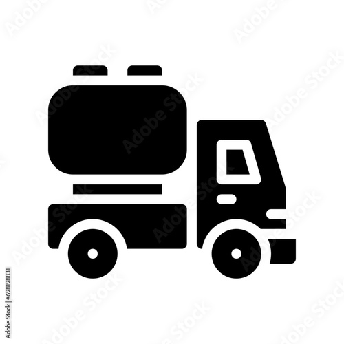 tank truck glyph icon