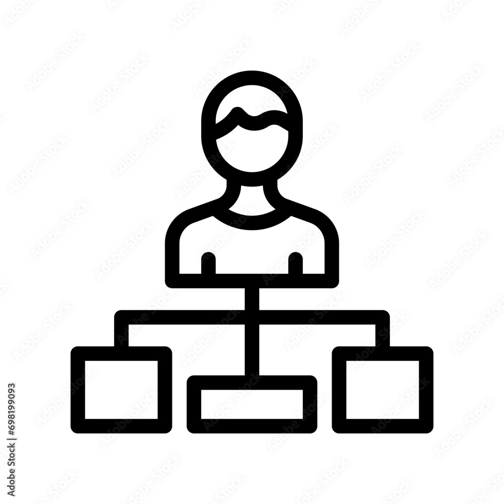 hierarchical structure line icon hierarchical structure line icon