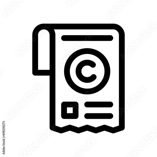 intellectual property line icon
