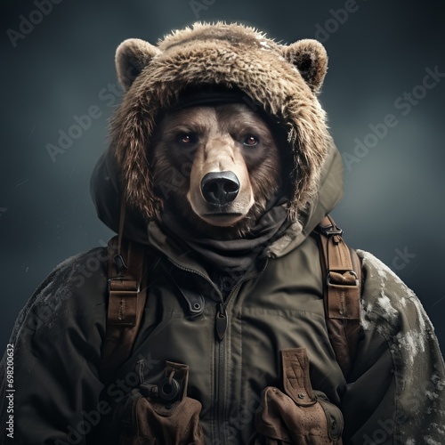 Facing the elements, this grizzly-headed survivalist represents the enduring strength and resilience required to conquer the great outdoors © Елена Григорова