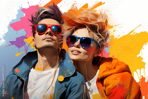 Pop Art couple conversation...