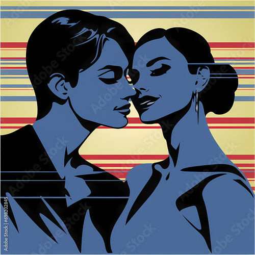 Pop Art couple conversation...