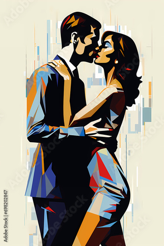 Pop Art couple conversation...