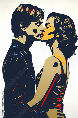 Pop Art couple conversation...