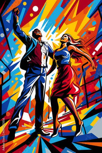 Pop Art couple conversation...