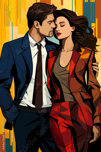 Pop Art couple conversation...