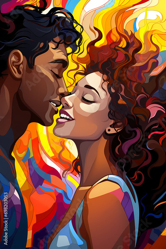Pop Art couple conversation...
