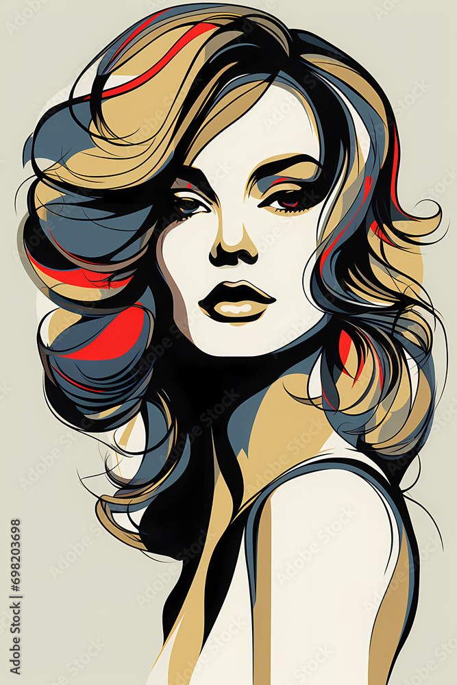 Wow pop art woman. Young surprised female lady with open smile with wow. Illustration in modern comic style. Colorful pop art. Wow pop art woman. Young surprised female lady with open smile with wow. Illustration in modern comic style. Colorful pop art.