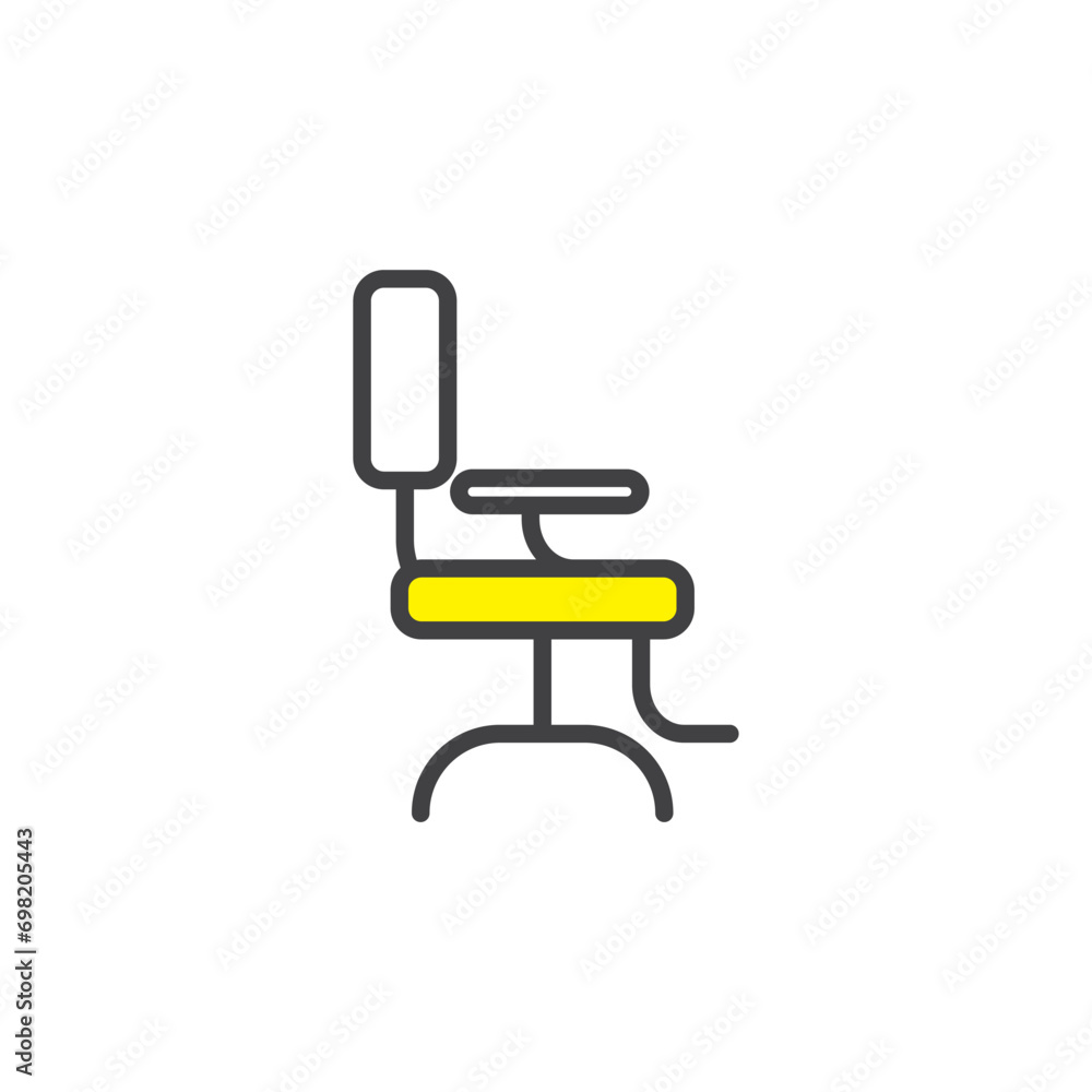 barber's chair icon. sign for mobile concept and web design. outline vector icon. symbol, logo illustration. vector graphics. barber's chair icon. sign for mobile concept and web design. outline vector icon. symbol, logo illustration. vector graphics.
