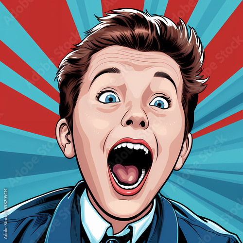 Wow pop art boy. little sur...