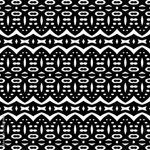 Abstract Shapes.Vector seamless black and white pattern.Design element for prints, decoration, cover, textile, digital wallpaper, web background, wrapping paper, clothing, fabric, packaging, cards.