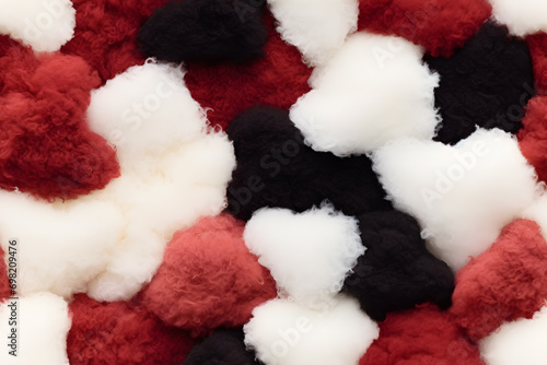 Volumetric fur red heart ba...