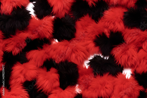 Volumetric fur red heart ba...