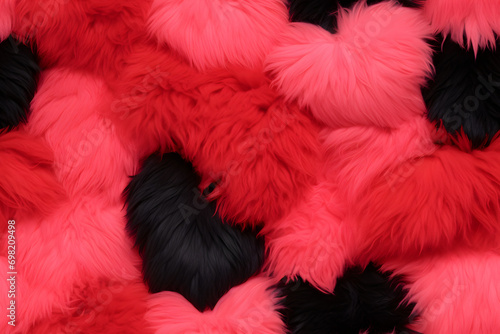Volumetric fur red heart ba...