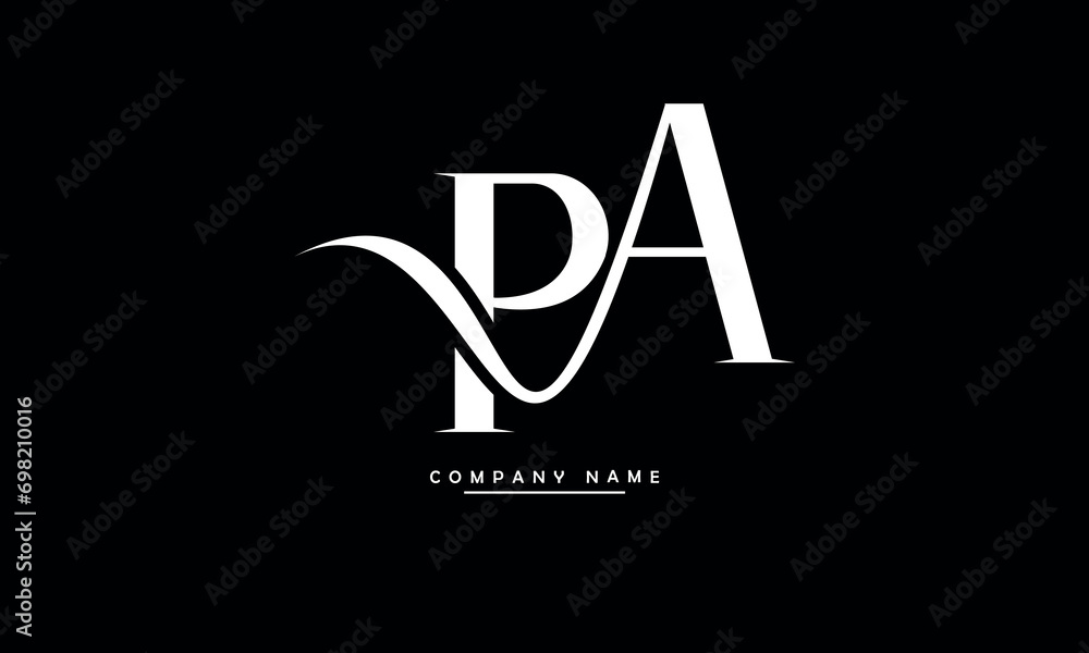 PA, AP, P, A Abstract Letters Logo Monogram PA, AP, P, A Abstract Letters Logo Monogram