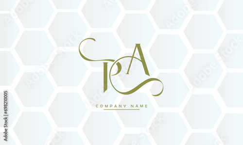 PA, AP, P, A Abstract Letters Logo Monogram photo